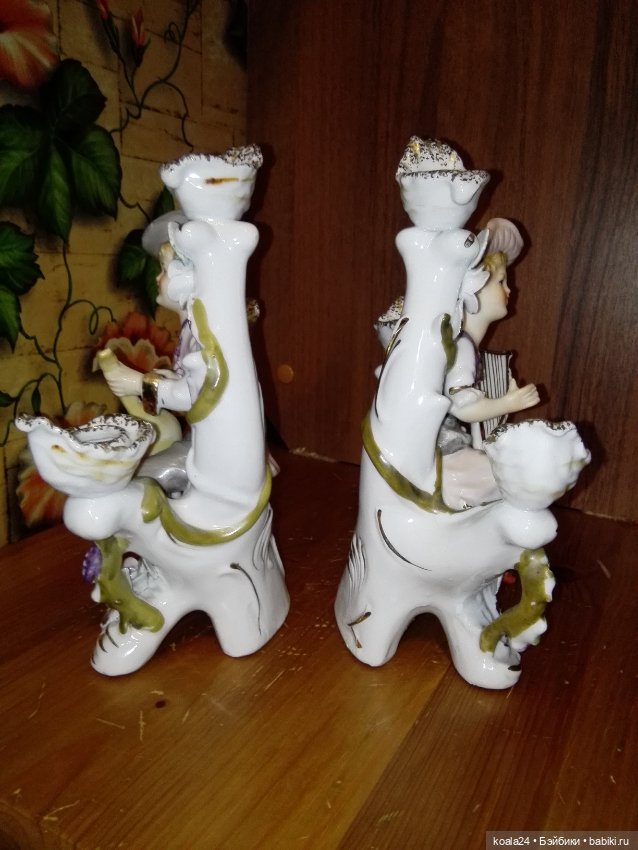 Статуэтки. Подсвечники, пара. Музыканты. Япония (фото 5)