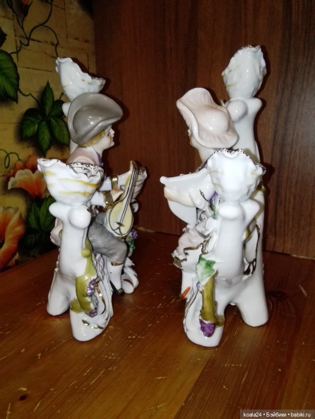 Статуэтки. Подсвечники, пара. Музыканты. Япония (фото 3)