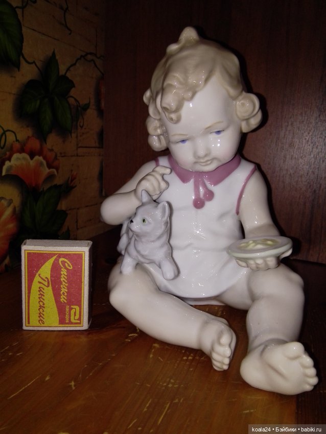 Статуэтка Германия. Девочка с котенком. Очаровательный ребёнок (фото 2)