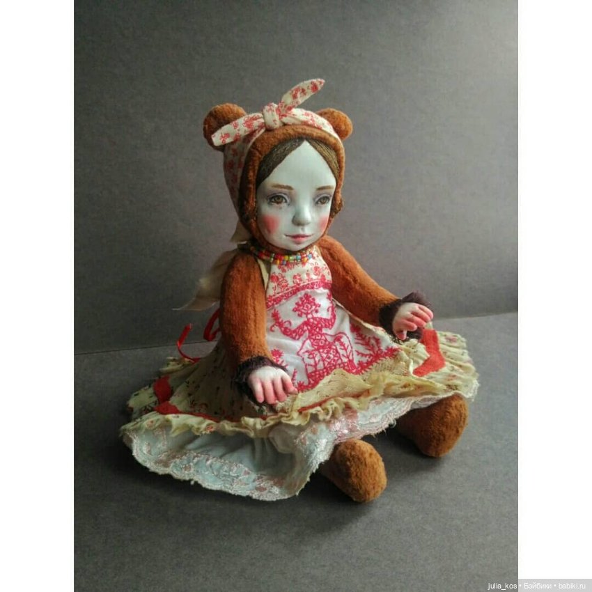 Тедди долл Груня — Авторские куклы (фото 6)