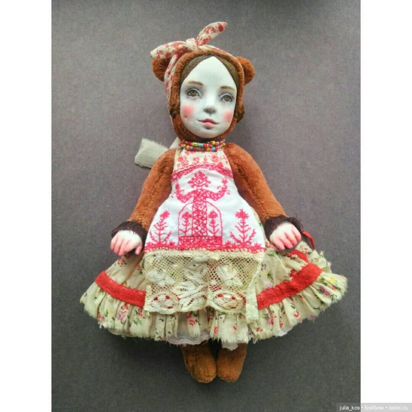 Тедди долл Груня — Авторские куклы (фото 4)