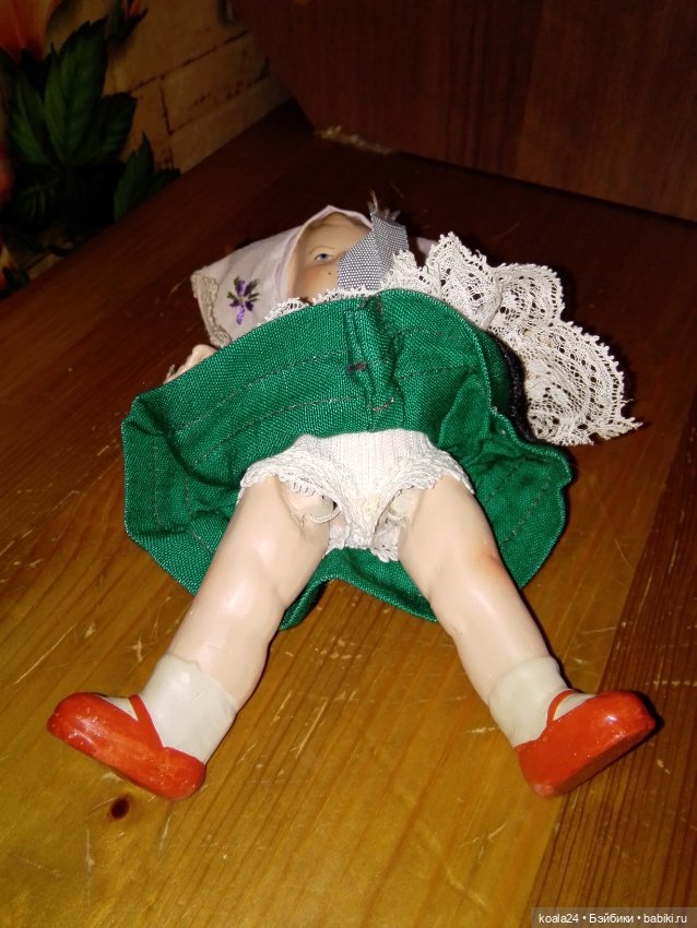 Старинная немецкая кукла. Девочка. Малышка.Рельефные волосы (фото 6)