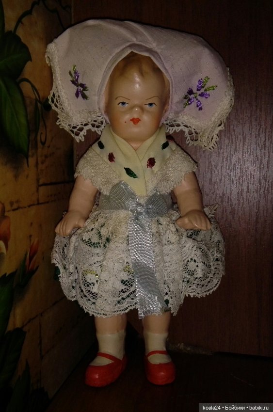 Старинная немецкая кукла. Девочка. Малышка.Рельефные волосы (фото 7)