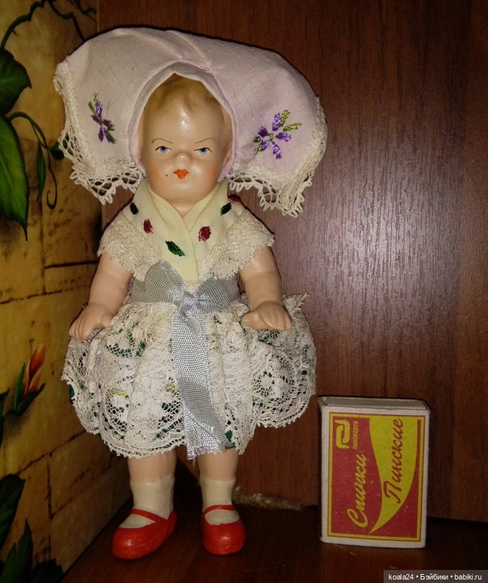 Старинная немецкая кукла. Девочка. Малышка.Рельефные волосы (фото 2)