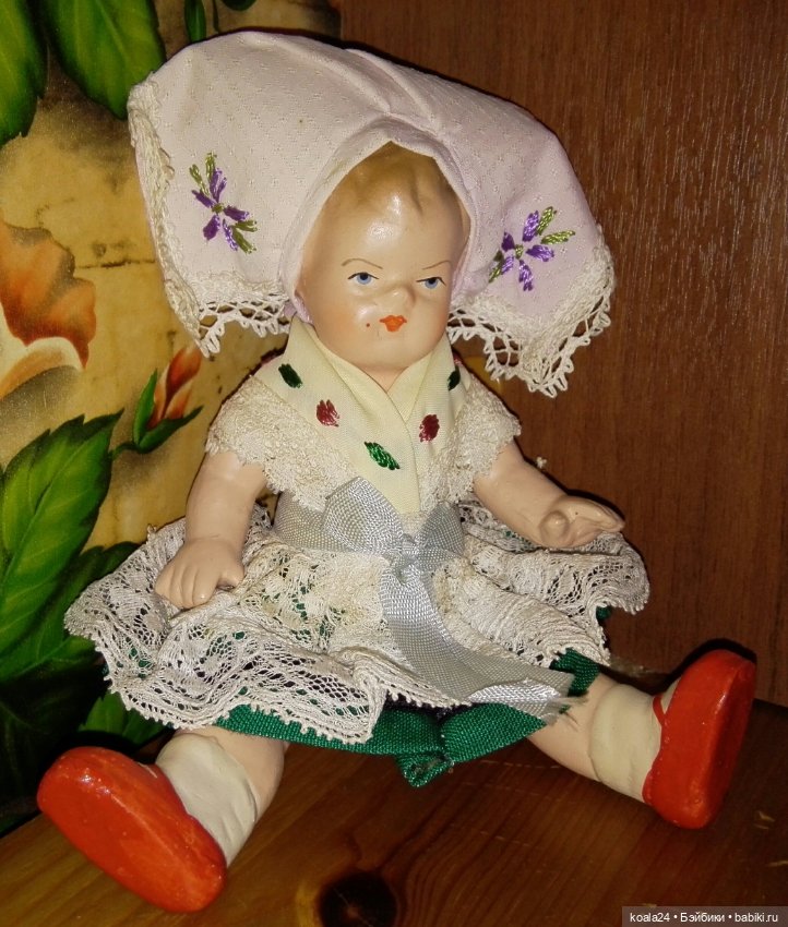 Старинная немецкая кукла. Девочка. Малышка.Рельефные волосы (фото 9)