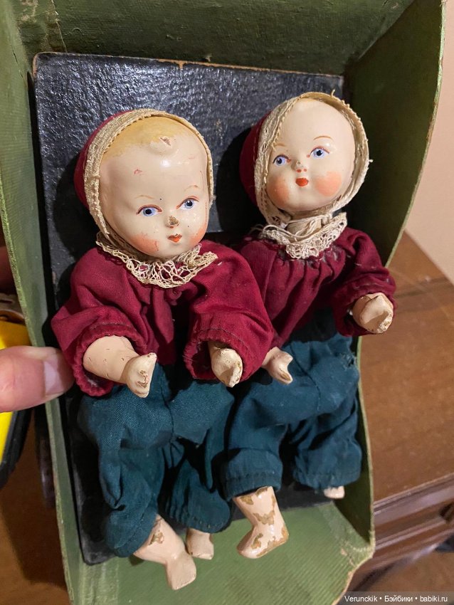 Куклы - близнецы СССР .Опилочные .В коляске .1950 гг CРОЧНО 13500 (фото 2)