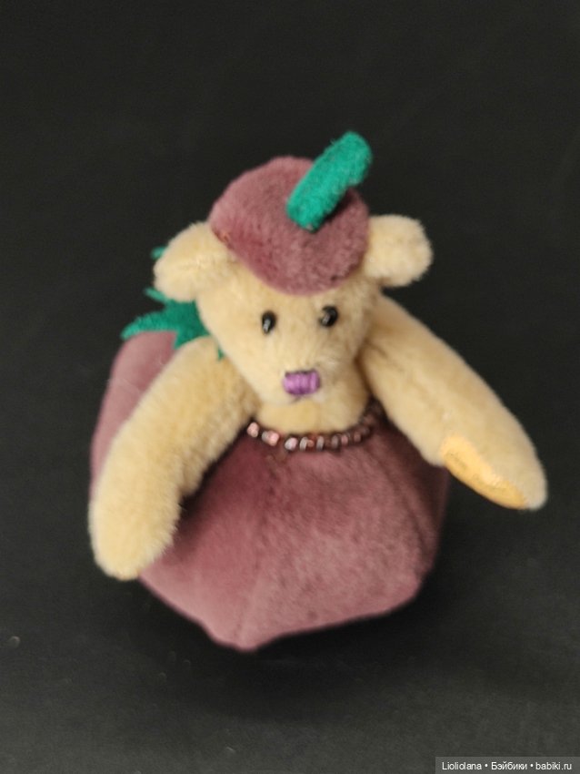 Мишка Сливовый Пудинг от Linda Mullins. 7 см. Миниатюра (фото 7)