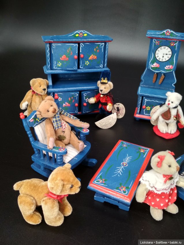 Мишка Сливовый Пудинг от Linda Mullins. 7 см. Миниатюра