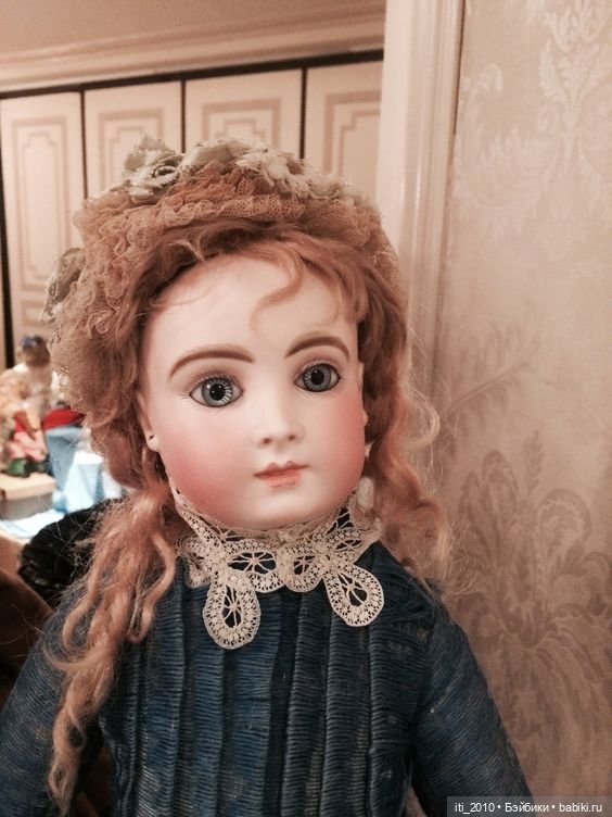 Отличного качества РЕПЛИКА ГОЛОВЫ антикварной куклы HALLOPEAU (Халлопо) от Margaret Ann Wolf-Wilson