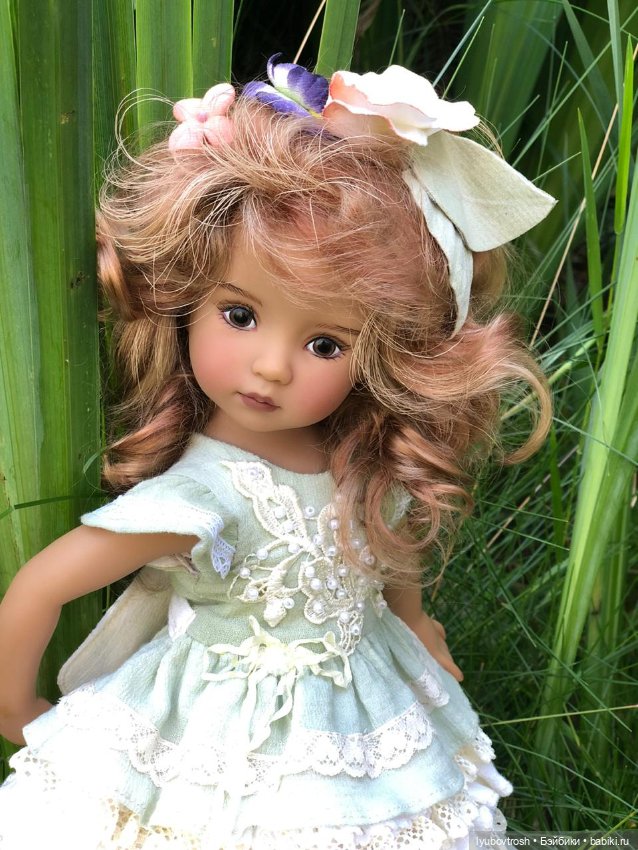 Платье "НЕЖНОСТЬ" в стиле шебби шик. На рост 32-37см