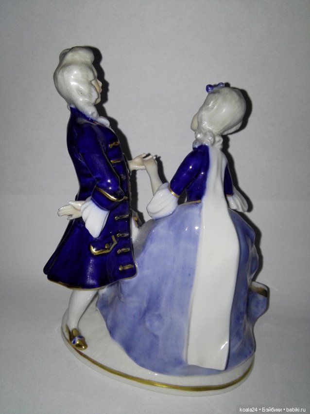 Статуэтка Пара Кобальт ГДР Германия (фото 3)