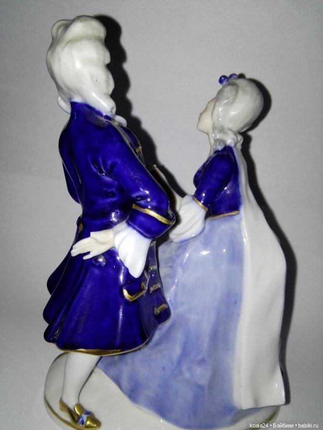 Статуэтка Пара Кобальт ГДР Германия (фото 4)
