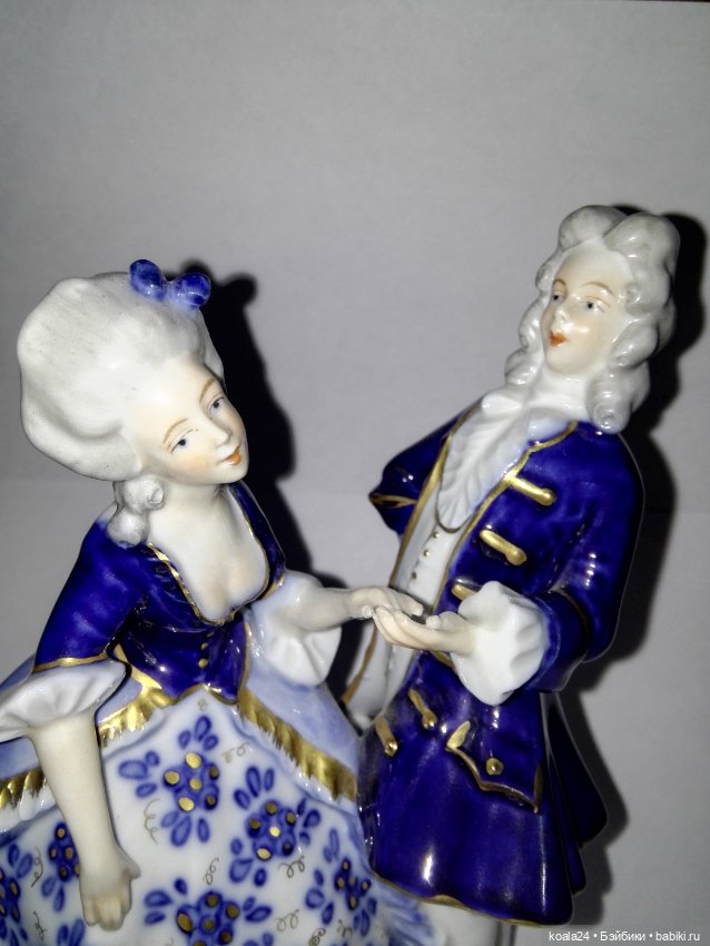 Статуэтка Пара Кобальт ГДР Германия (фото 2)