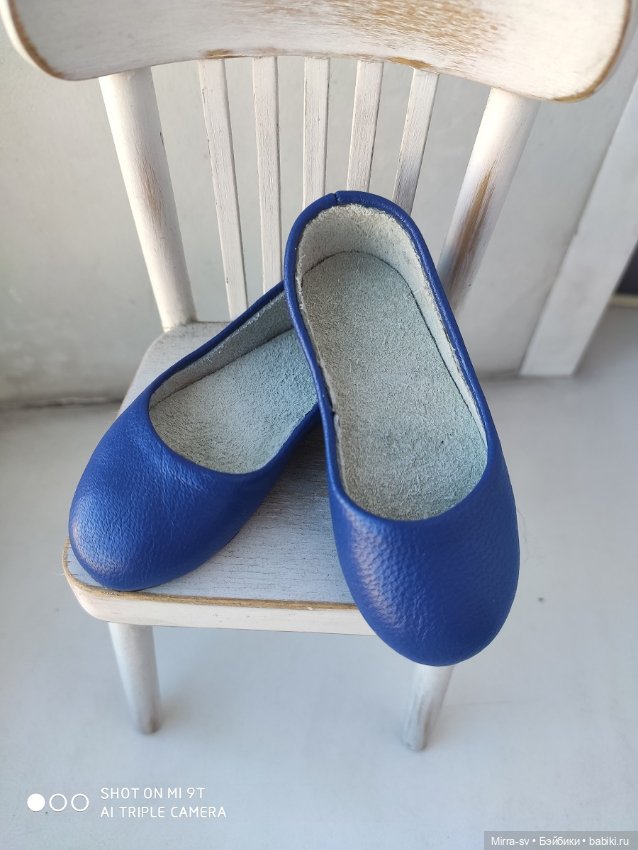 Балетки из натуральной кожи на большую Доллше Диану (на ногу 8,2 см) (фото 4)