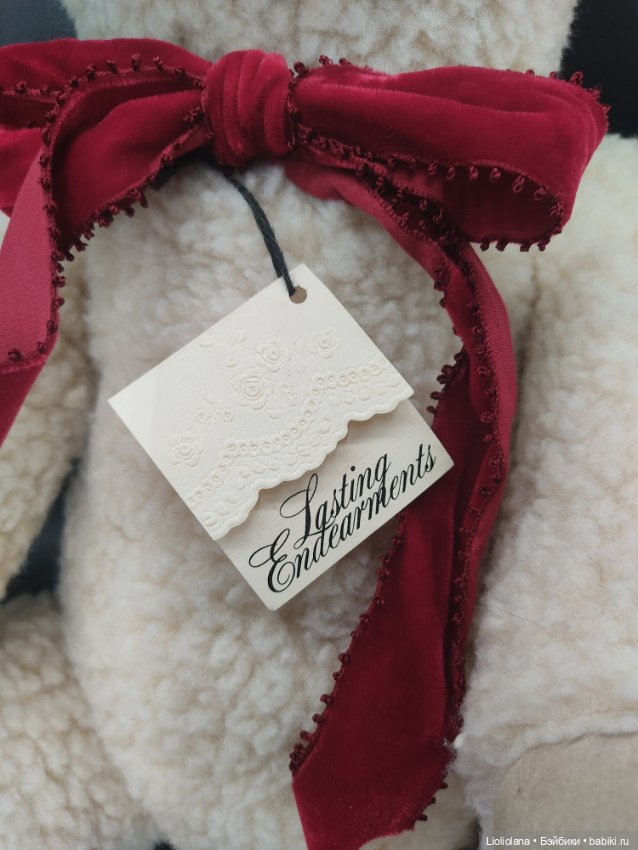 Большой винтажный Белый Мишка от Lynn West. 1983 год. США (фото 5)