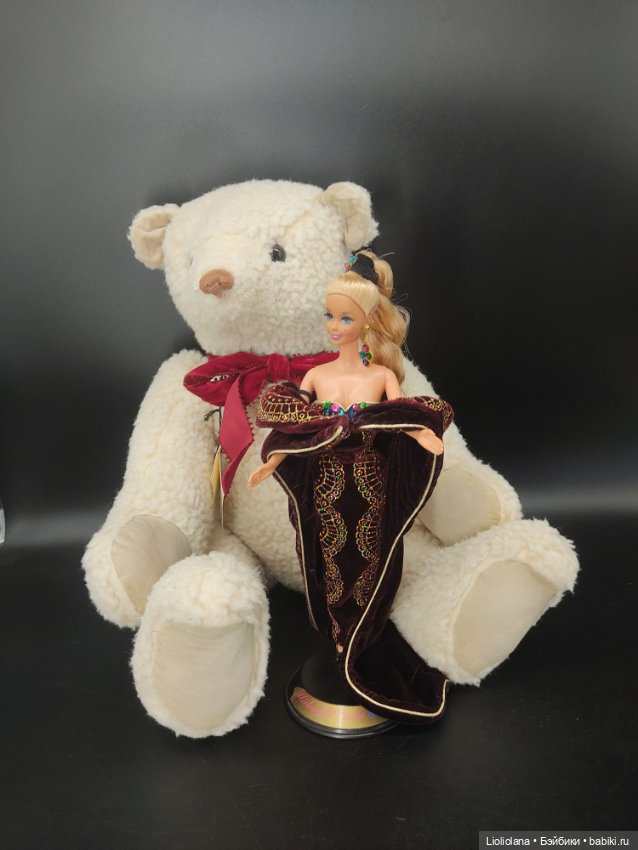 Большой винтажный Белый Мишка от Lynn West. 1983 год. США