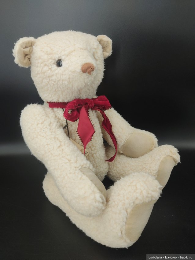 Большой винтажный Белый Мишка от Lynn West. 1983 год. США (фото 3)