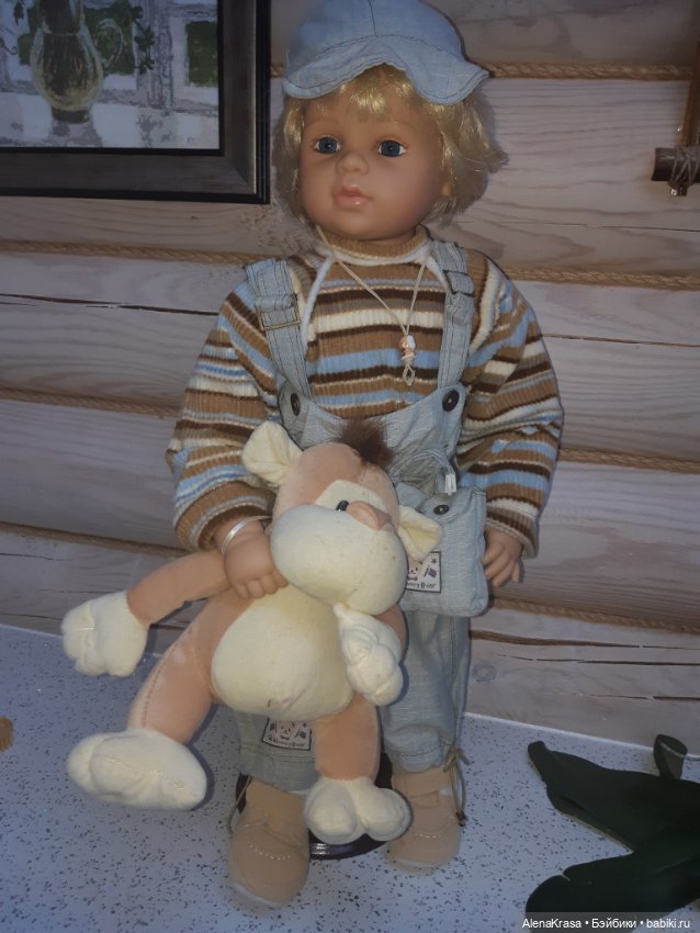 Кукла мальчик с обезьяной,Германия