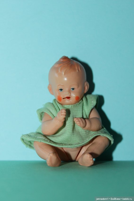 Целлулоидный малыш Caco Caho с ротиком под соску, высота 7 см (фото 3)