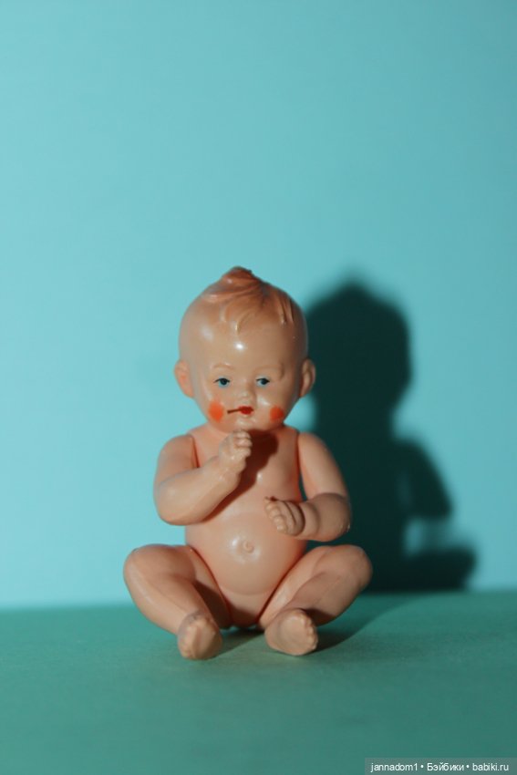 Целлулоидный малыш Caco Caho с ротиком под соску, высота 7 см (фото 7)