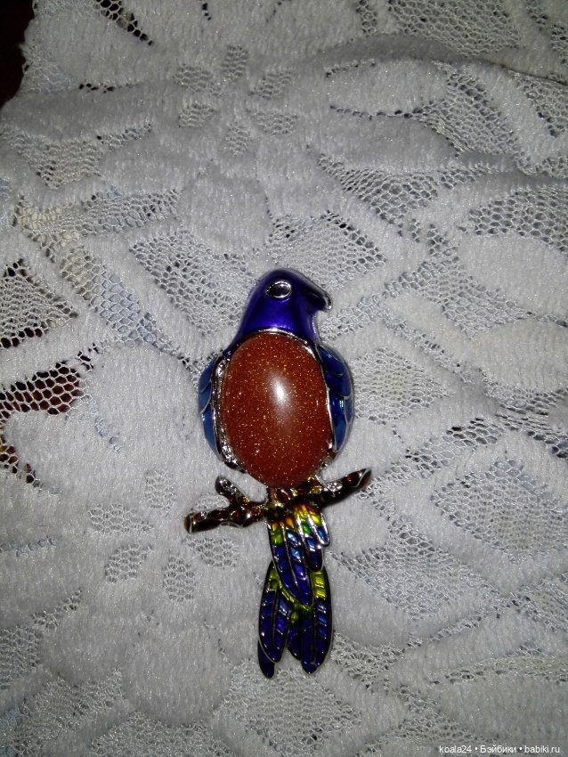 Брошь, брошка. Птичка — Аксессуары для кукол