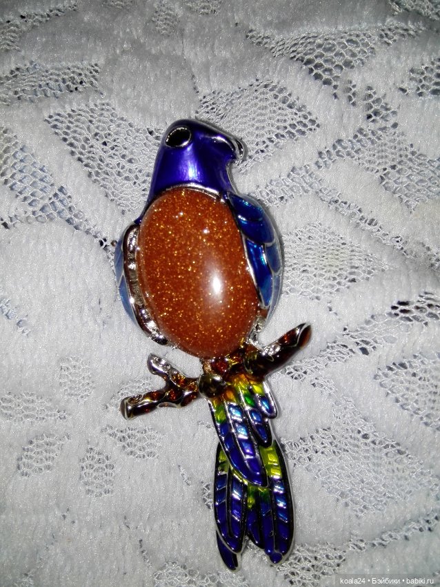 Брошь, брошка. Птичка — Аксессуары для кукол (фото 2)