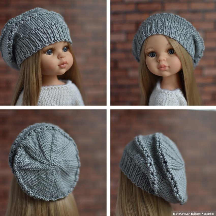 Мастер-класс по вязанию "Три любимых шапки" для кукол Paola Reina (32-34 см) (фото 4)