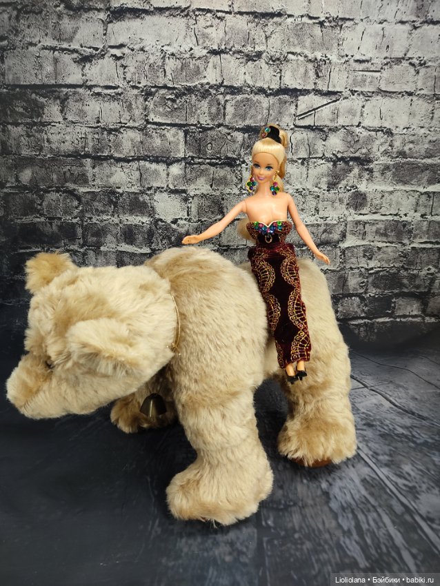 Мишка из 100% мохера от Lou Ann. США (фото 2)