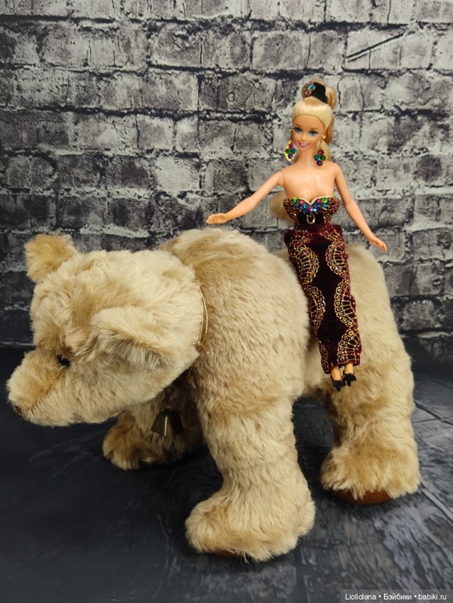 Мишка из 100% мохера от Lou Ann. США (фото 3)