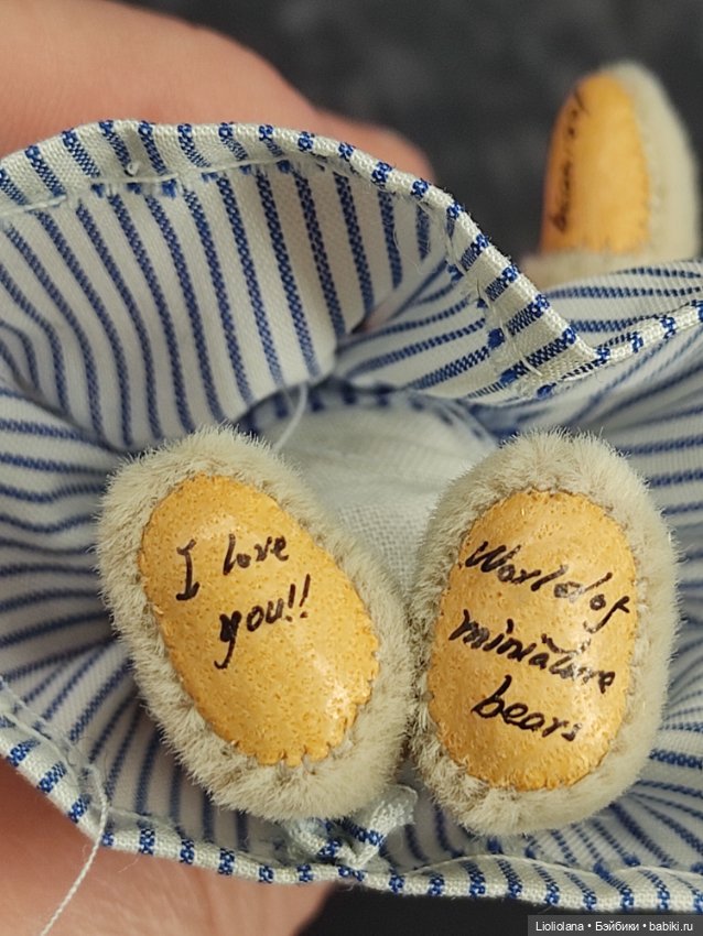 Мишка в матроске от World Of Miniature Bears. 7 см (фото 8)