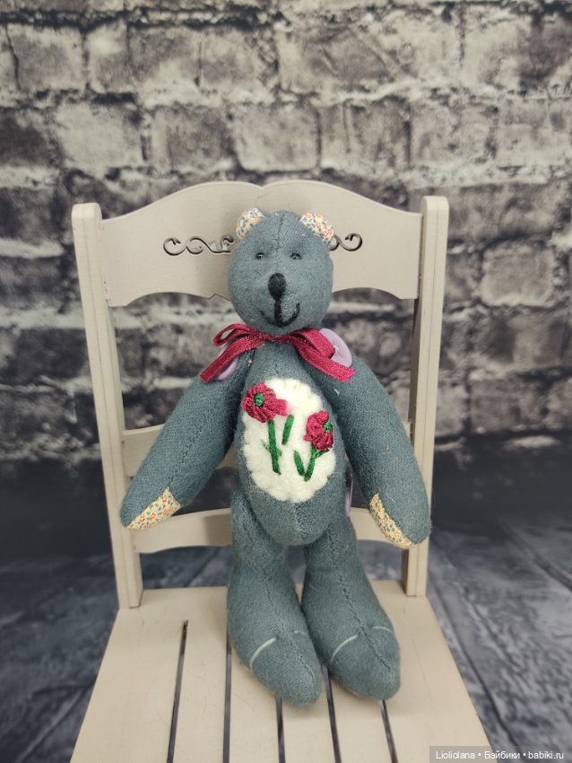 Винтажный авторский мишка . 13 см. США