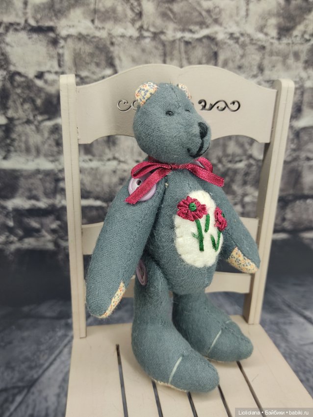 Винтажный авторский мишка . 13 см. США (фото 2)