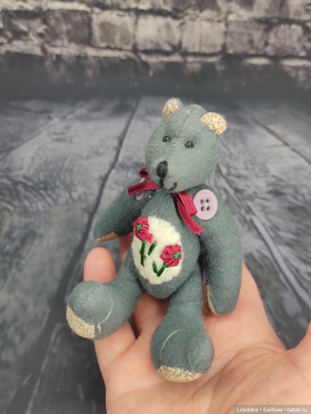 Винтажный авторский мишка . 13 см. США (фото 5)