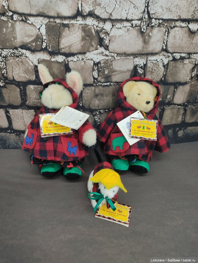 Кролик Hoppy, мишка Muffy и киска Мурли от North American Bears Co