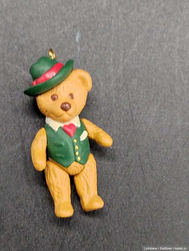 Крошечные мишки-подвески. Ёлочные игрушки. 3 см. Цена за одну (фото 6)