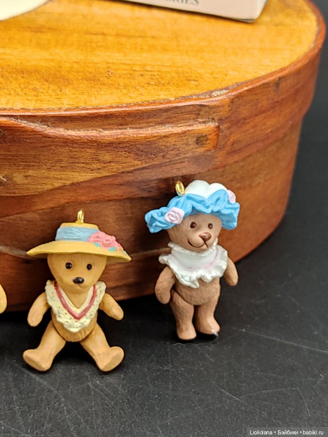 Крошечные мишки-подвески. Ёлочные игрушки. 3 см. Цена за одну (фото 4)