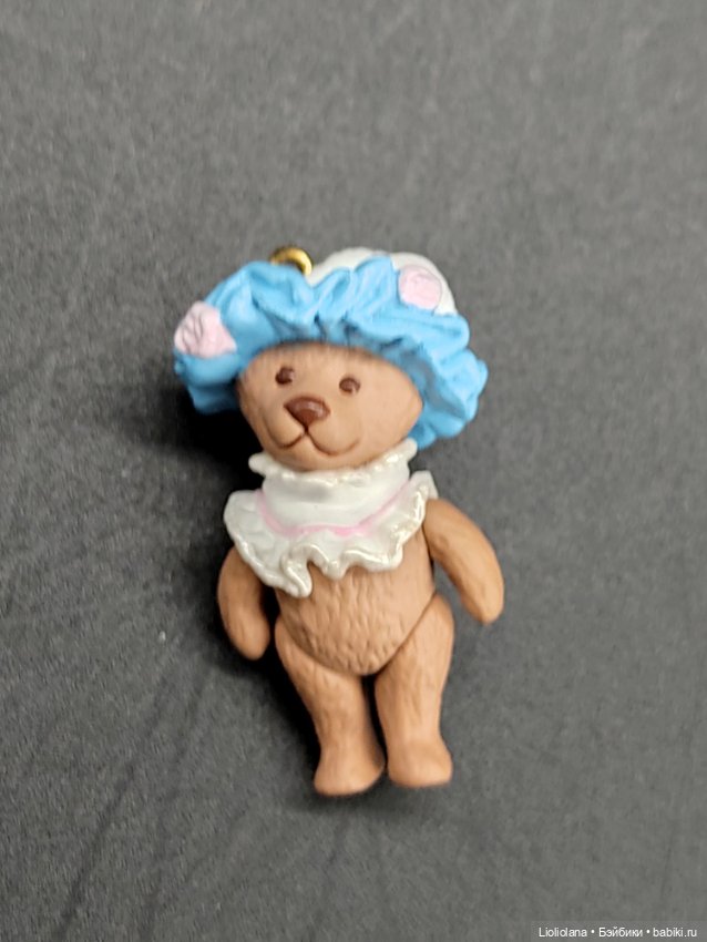 Крошечные мишки-подвески. Ёлочные игрушки. 3 см. Цена за одну