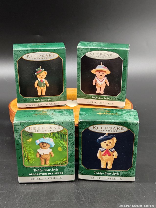 Крошечные мишки-подвески. Ёлочные игрушки. 3 см. Цена за одну (фото 2)