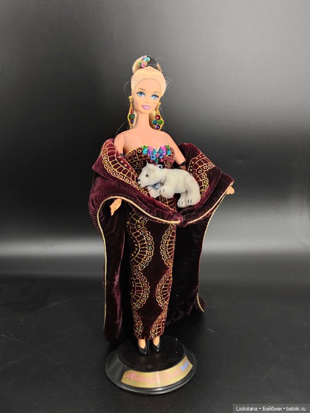 Винтажный Белый Медведь. Миниатюра. 6 см