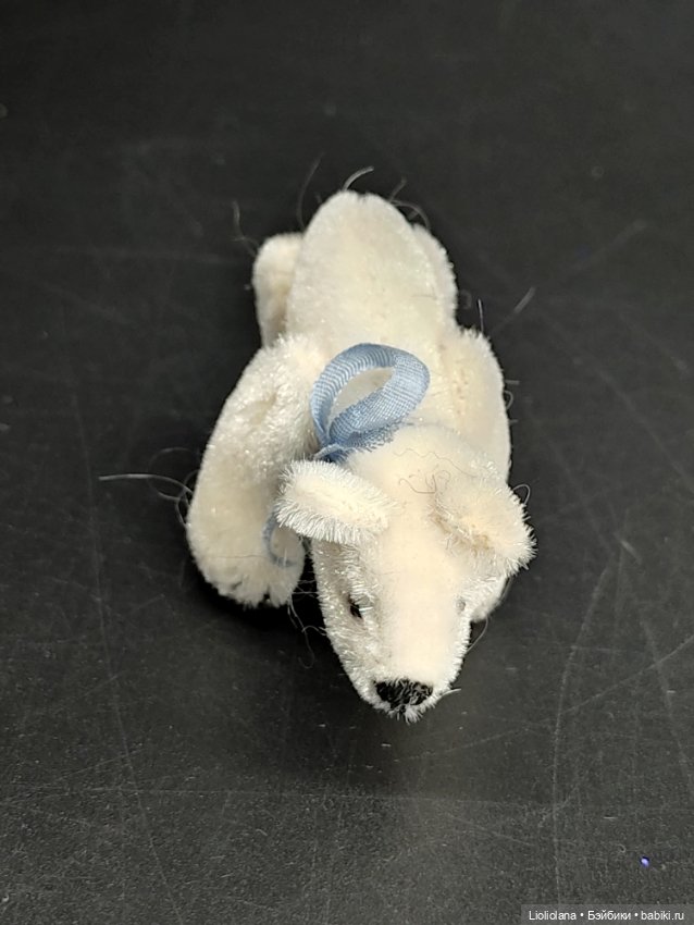 Винтажный Белый Медведь. Миниатюра. 6 см (фото 2)