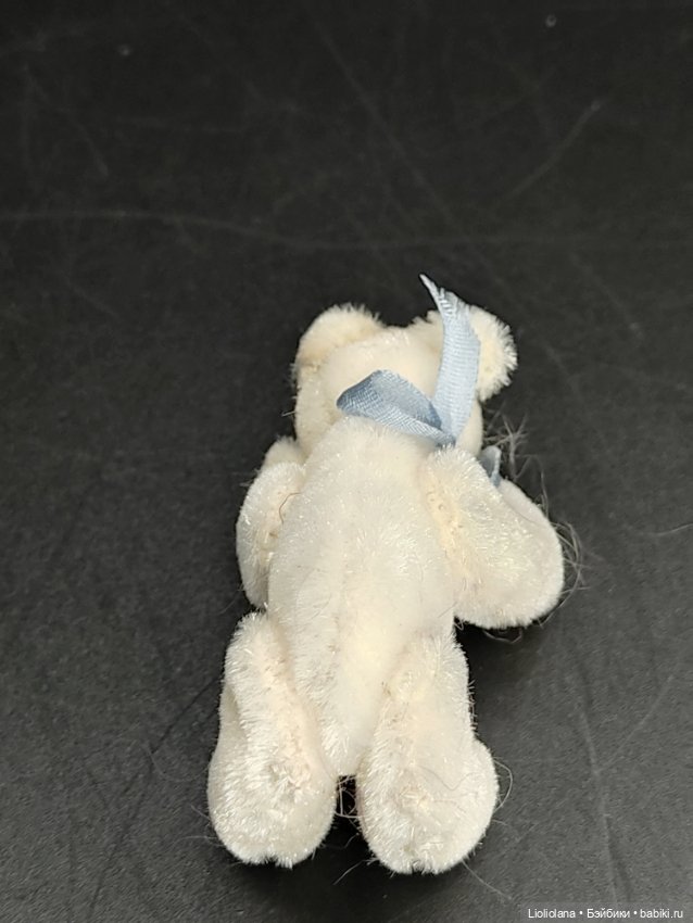 Винтажный Белый Медведь. Миниатюра. 6 см (фото 4)