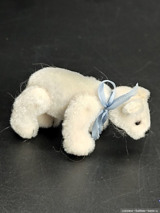 Винтажный Белый Медведь. Миниатюра. 6 см (фото 3)