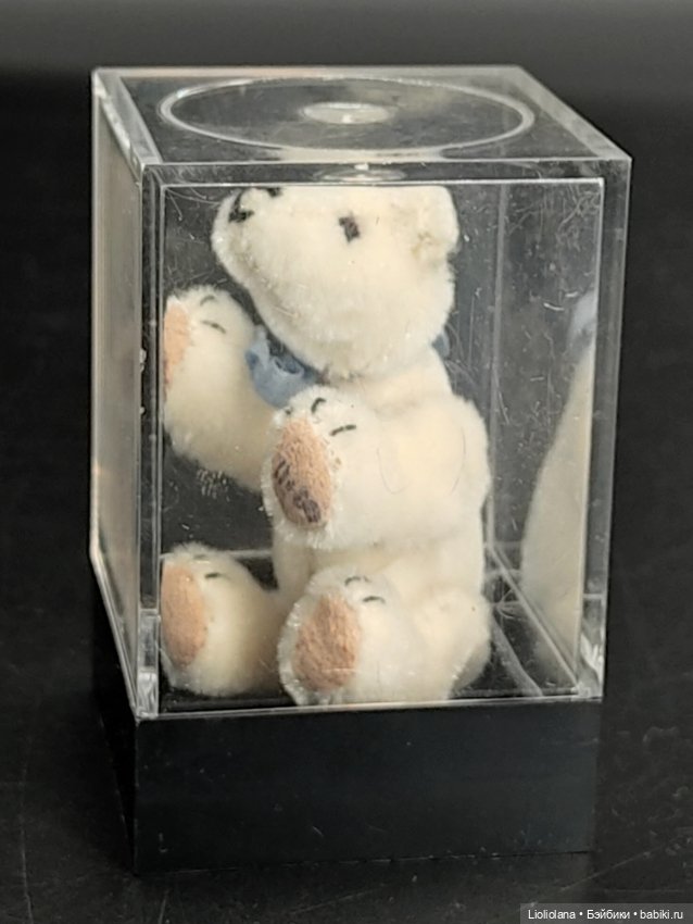 Винтажный Белый Медведь. Миниатюра. 6 см