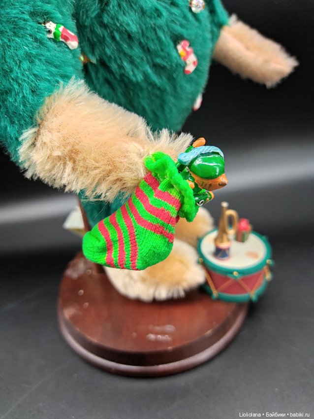 Винтажный мишка от Barbara McConnel. С фонариками (фото 6)