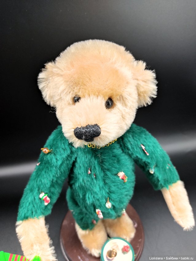 Винтажный мишка от Barbara McConnel. С фонариками (фото 3)