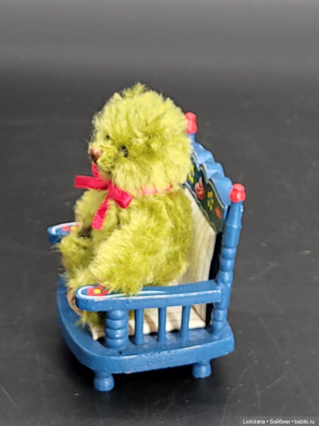 Мишка. Миниатюра. 7,5 см. Мохер (фото 5)