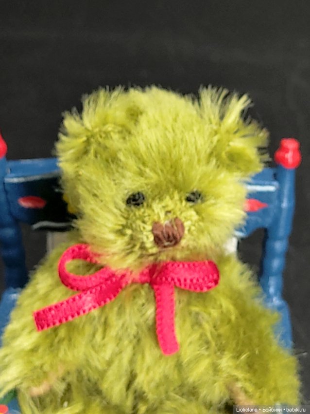 Мишка. Миниатюра. 7,5 см. Мохер (фото 4)