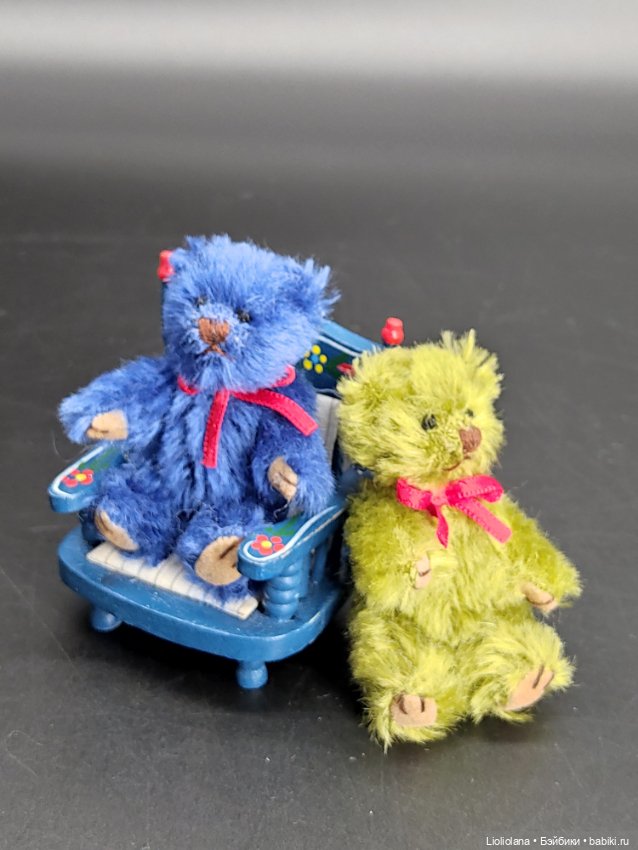 Мишка. Миниатюра. 7,5 см. Мохер (фото 10)