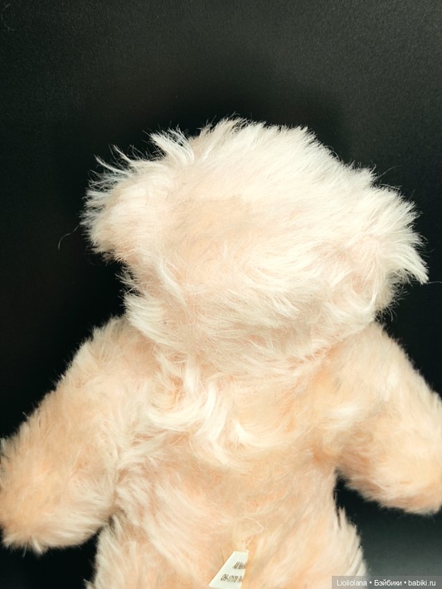 Розовый мишка от Barbara McConnel. 100% мохер. 26 см (фото 5)