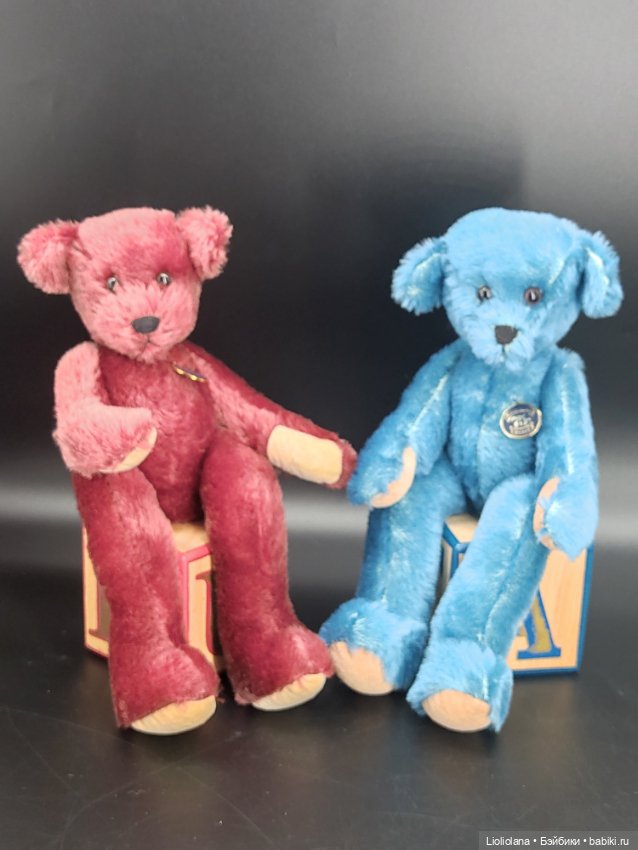 Пара мохеровых мишек от Knickerbocker. 30 см